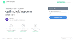 Desktop Screenshot of optimalgiving.com